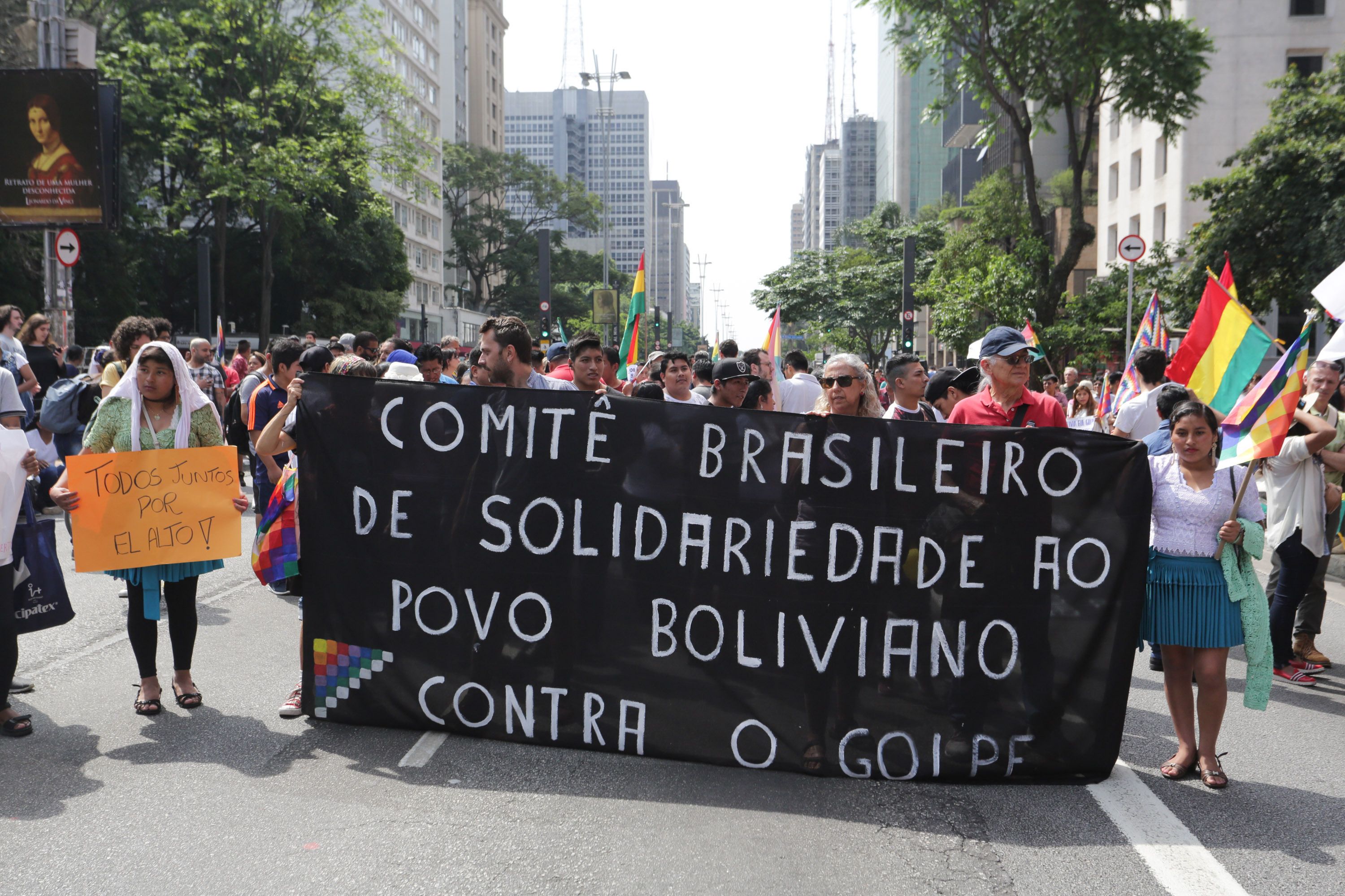 Ato em solidariedade ao povo Boliviano em SP