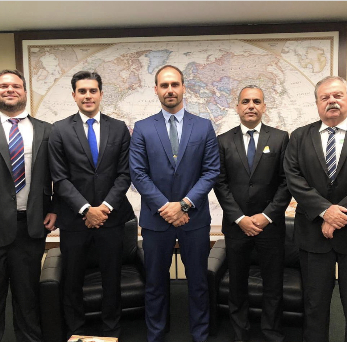 Alexandre Aleluia e Cézar Leite com Eduardo Bolsonaro