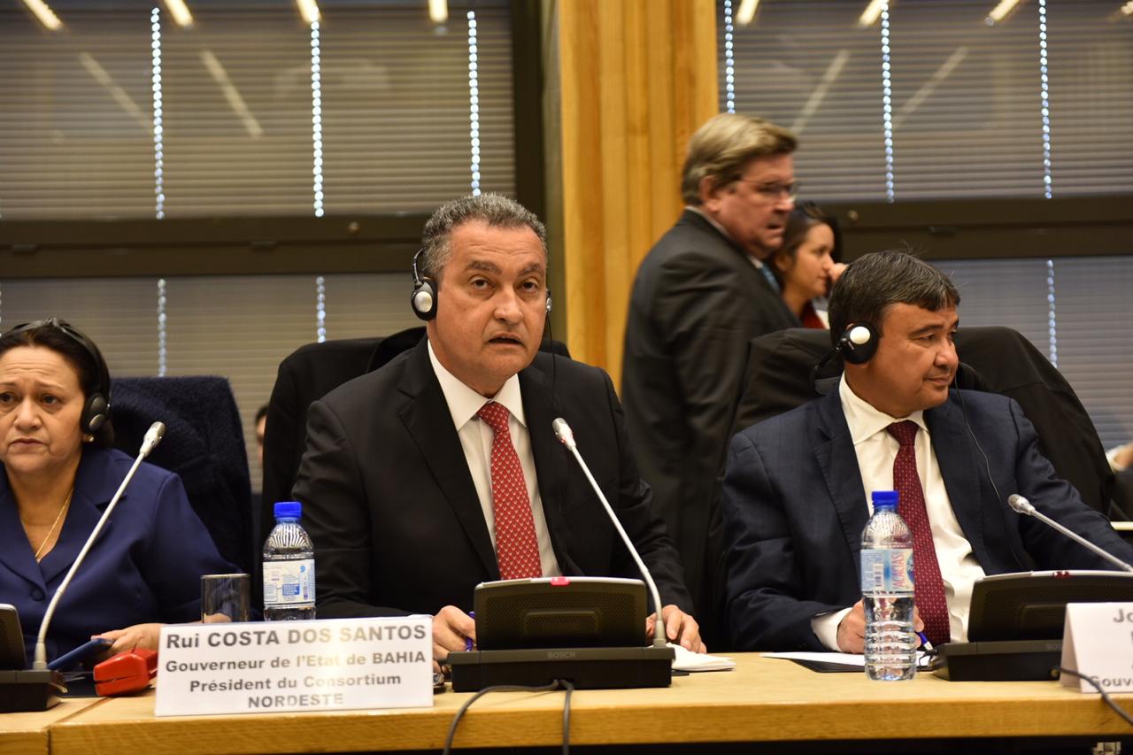 O governador da Bahia, Rui Costa, presidente do Consórcio Nordeste