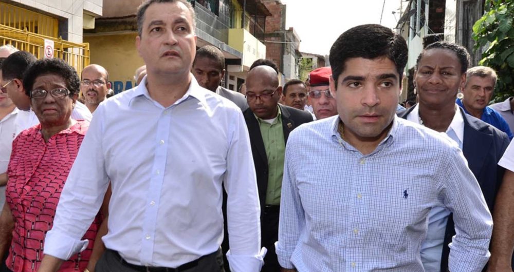 Rui Costa (PT) e ACM Neto (DEM)