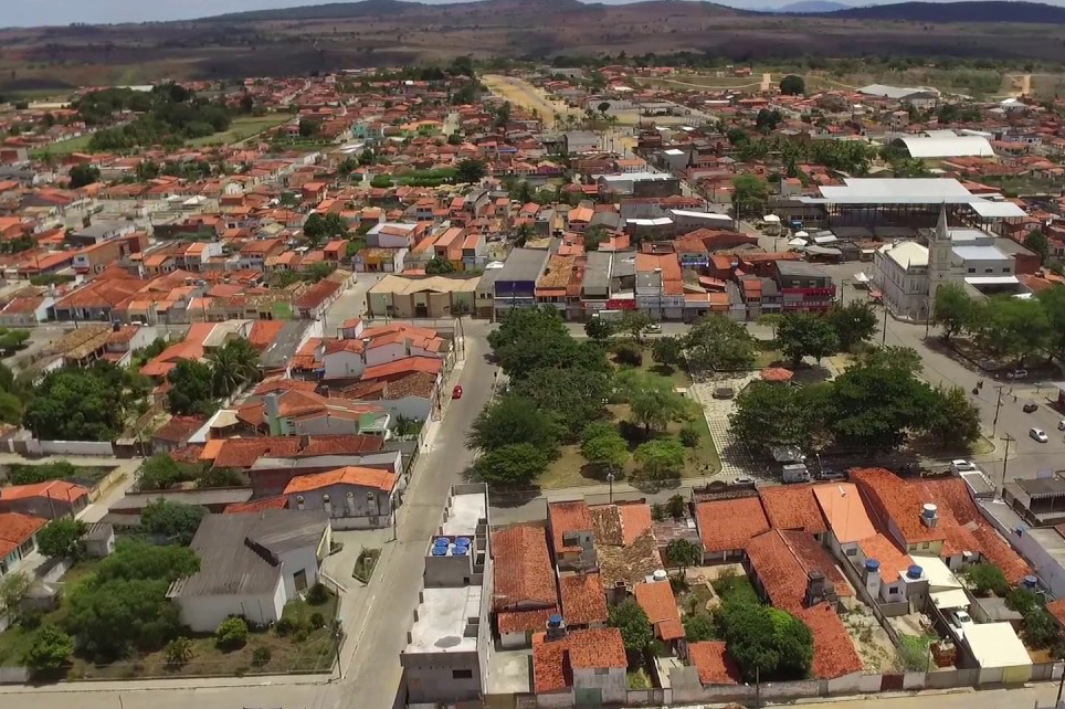 Vista aérea da cidade de Coração de Maria