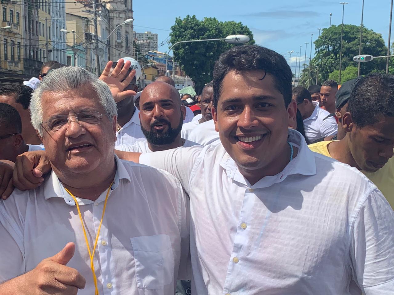 O deputado federal Bacelar (Podemos-BA) e o vereador Sidninho (Podemos)