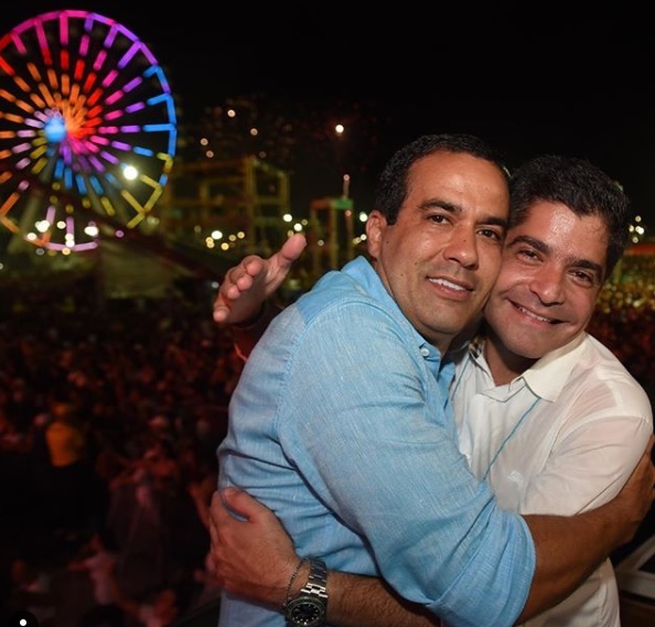 O vice-prefeito Bruno Reis com o prefeito ACM Neto