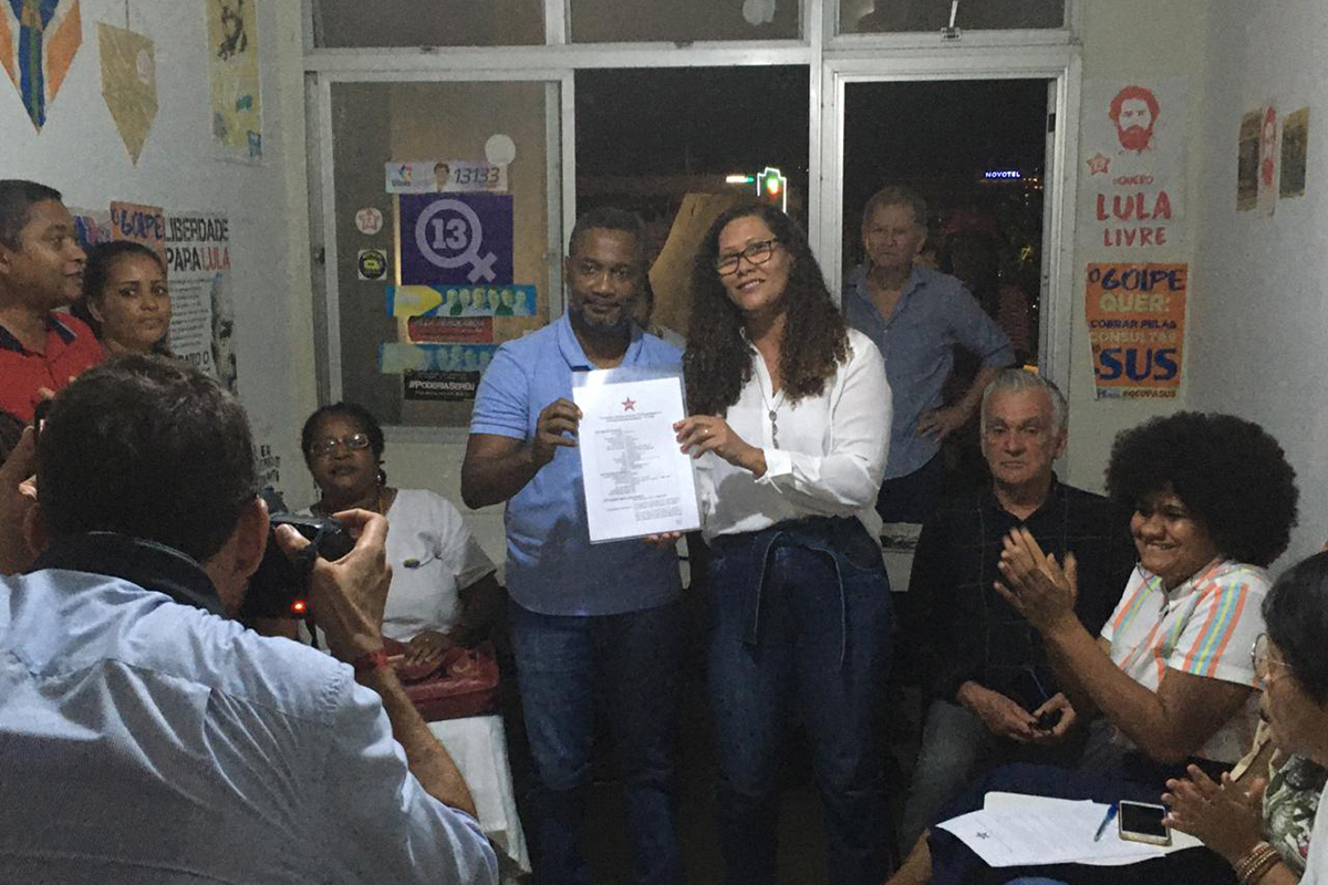 A secretária de Promoção da Igualdade Racial, Fabya Reis, apresentou à Executiva Municipal do partido sua inscrição como pré-candidata a prefeita de Salvador A secretária de Promoção da Igualdade Racial, Fabya Reis, apresentou à Executiva Municipal do partido sua inscrição como pré-candidata a prefeita de Salvador