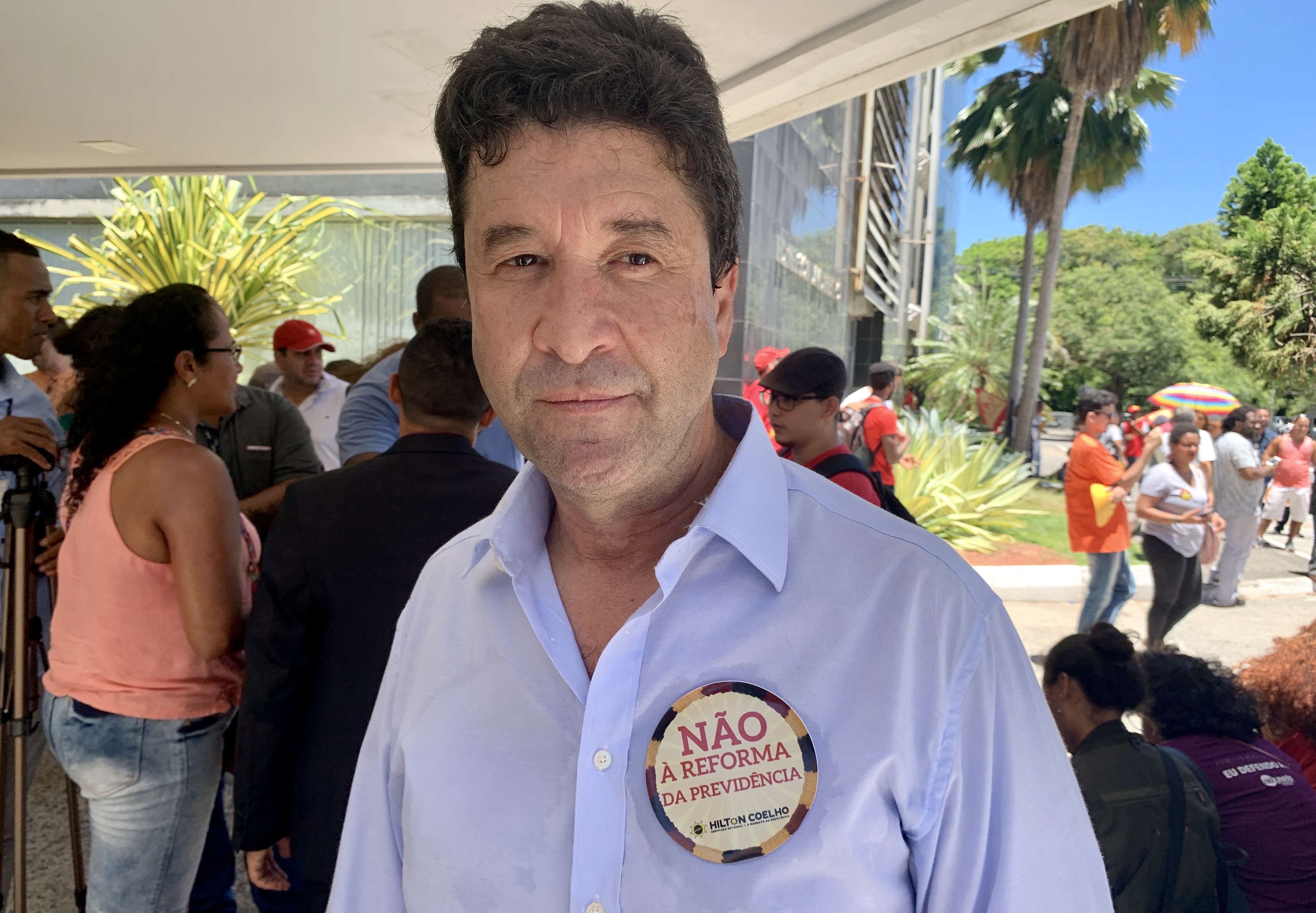 Marcos Mendes participou do protesto na Assembleia 