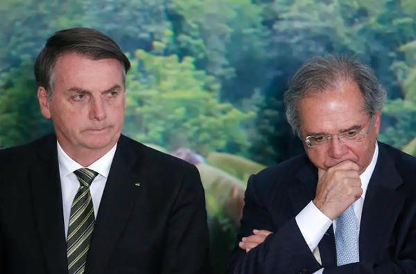O presidente Jair Bolsonaro com o ministro da Economia, Paulo Guedes O presidente Jair Bolsonaro com o ministro da Economia, Paulo Guedes