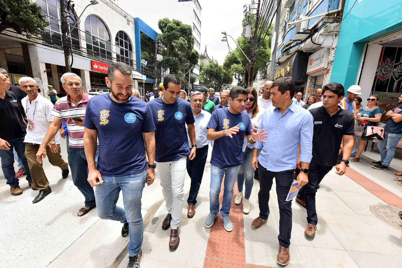 Neto realizou uma vistoria nas intervenções antes de liberar a via.