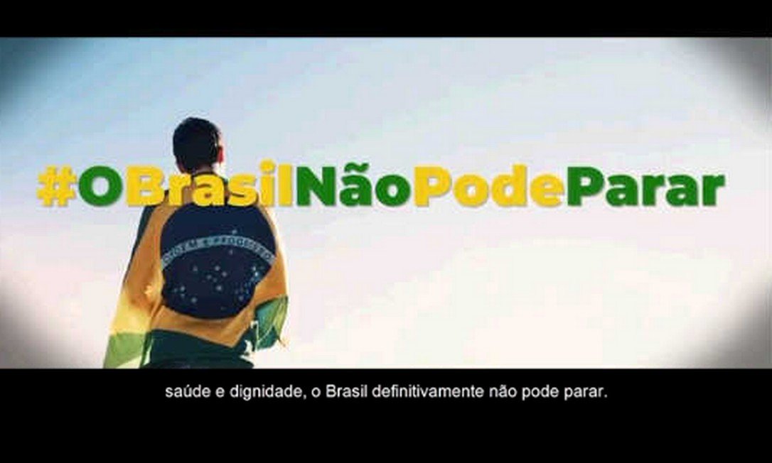 Imagem de Contratada sem licitação, campanha "O Brasil Não Pode Parar" vai custar R$ 4,8 milhões