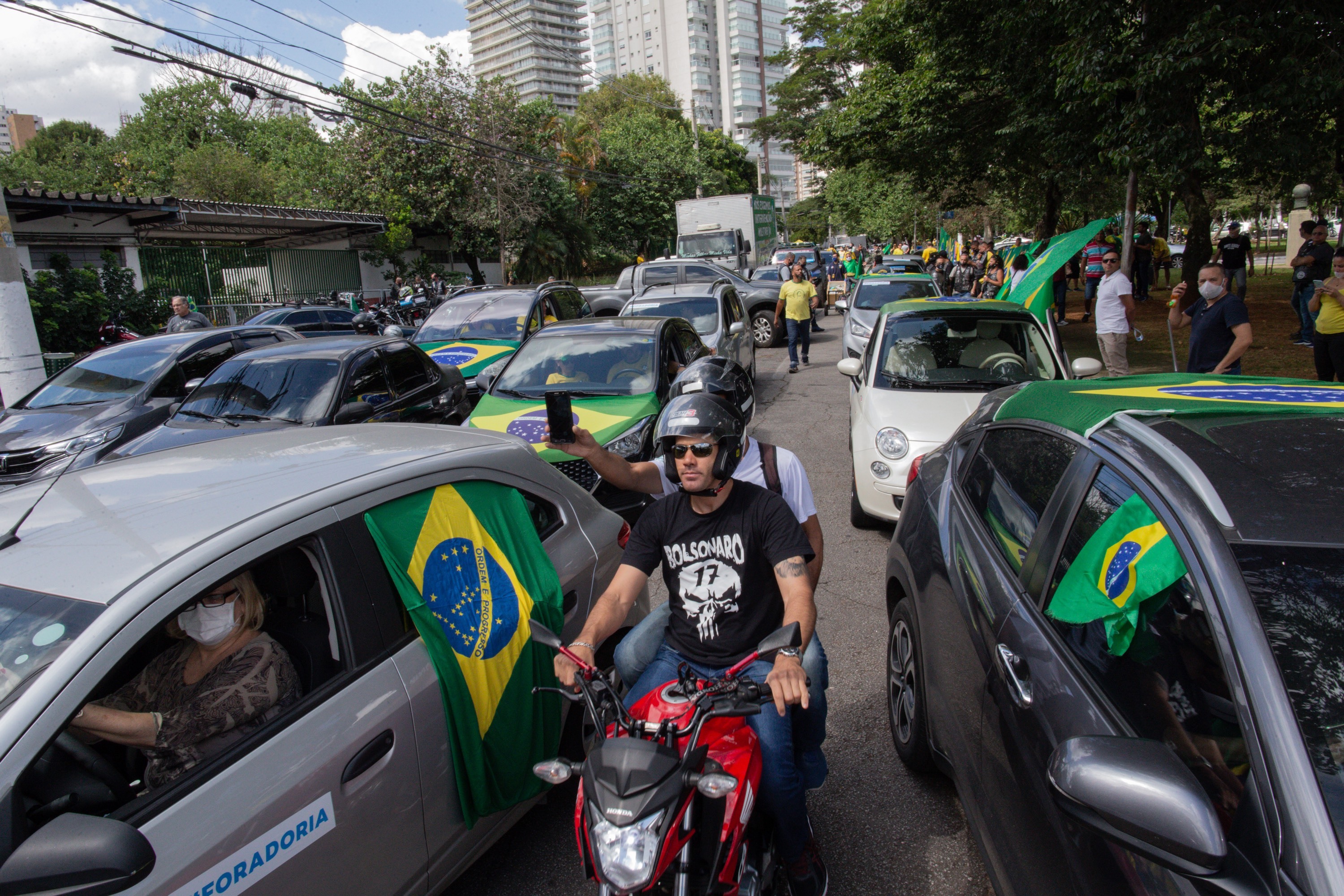 Carreata pró-Bolsonaro em São Paulo