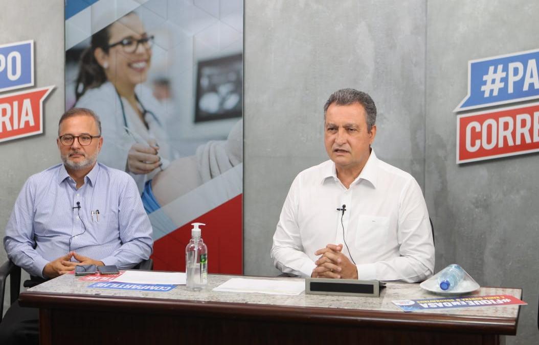 Secretário estadual da Saúde, Fábio Vilas-Boas e o governador Rui Costa Secretário estadual da Saúde, Fábio Vilas-Boas e o governador Rui Costa