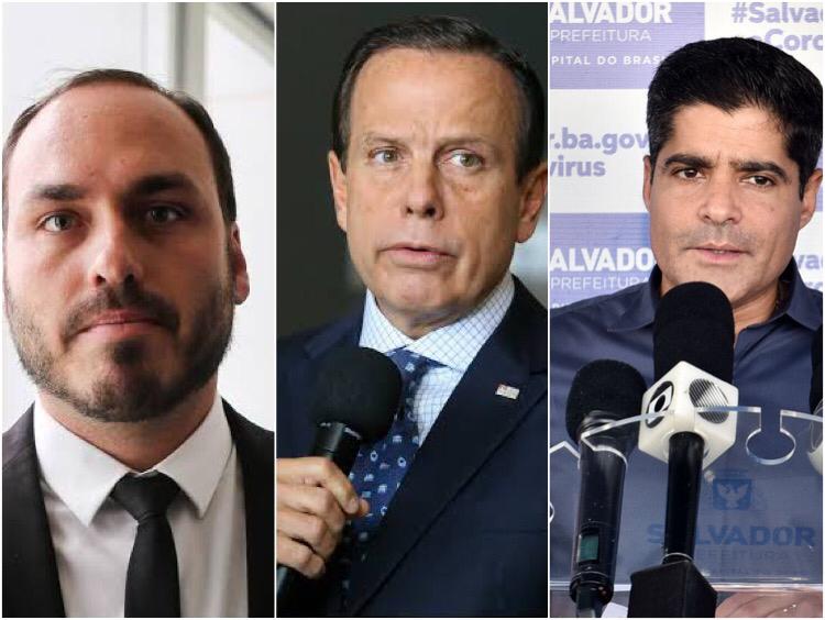 Imagem de Em ataque a Doria, Carlos Bolsonaro posta vídeo de tucano com ACM Neto no Carnaval; confira