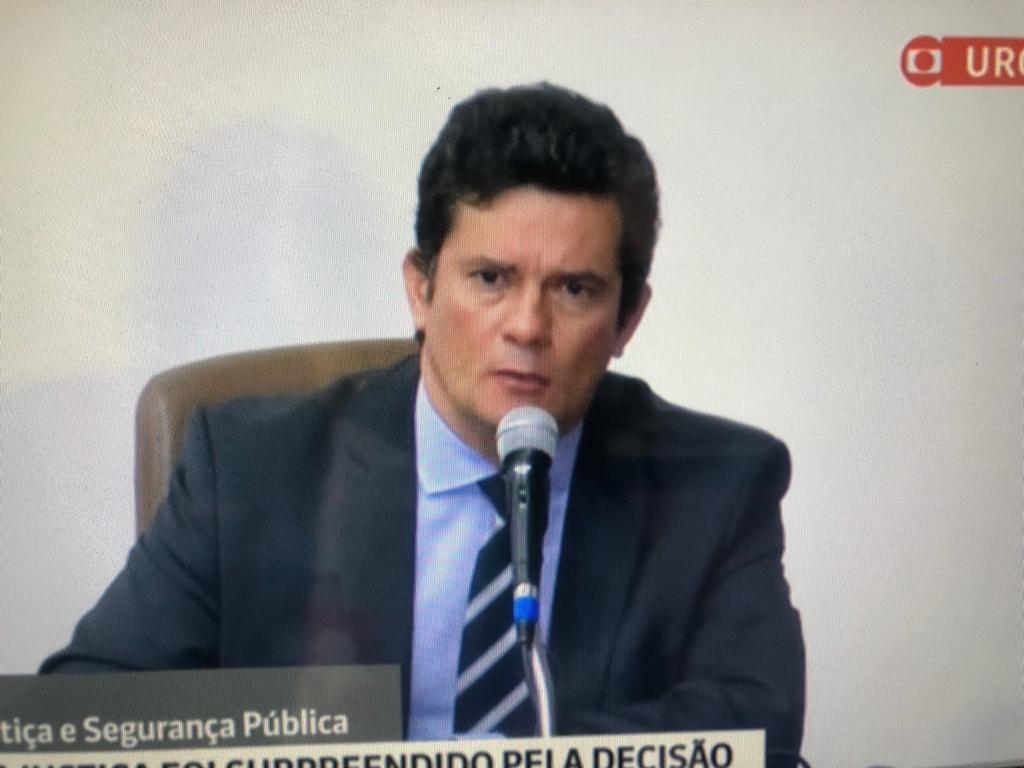 Moro faz pronunciamento de despedida do cargo de ministro da Justiça Moro faz pronunciamento de despedida do cargo de ministro da Justiça