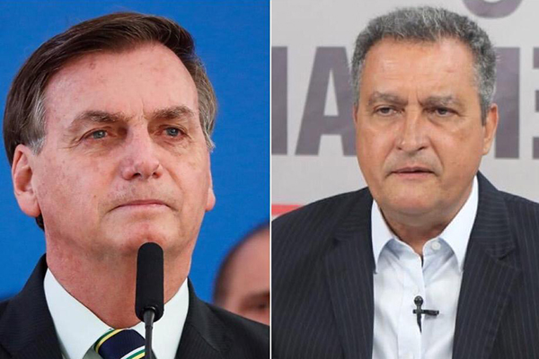 O presidente Jair Bolsonaro e o governador Rui Costa (PT) O presidente Jair Bolsonaro e o governador Rui Costa (PT)