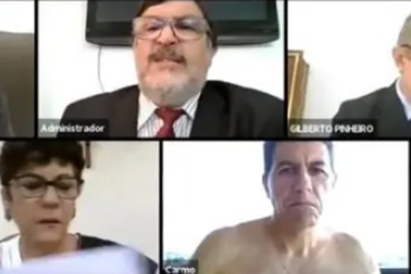 Desembargador aparece rapidamente sem camisa em sessão virtual do Tribunal de Justiça do Amapá