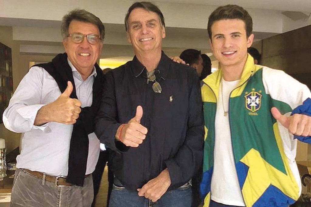 Paulo Marinho, o filho e Jair Bolsonaro Paulo Marinho, o filho e Jair Bolsonaro