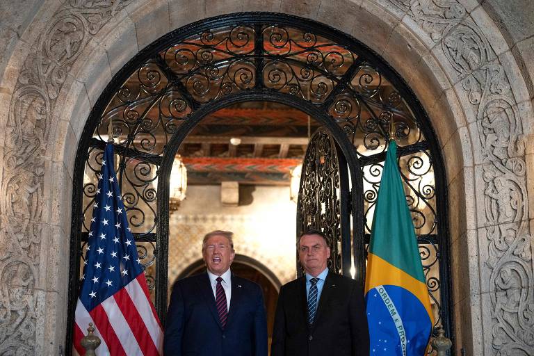 Presidente dos Estados Unidos, Donald Trump e o presidente Jair Bolsonaro