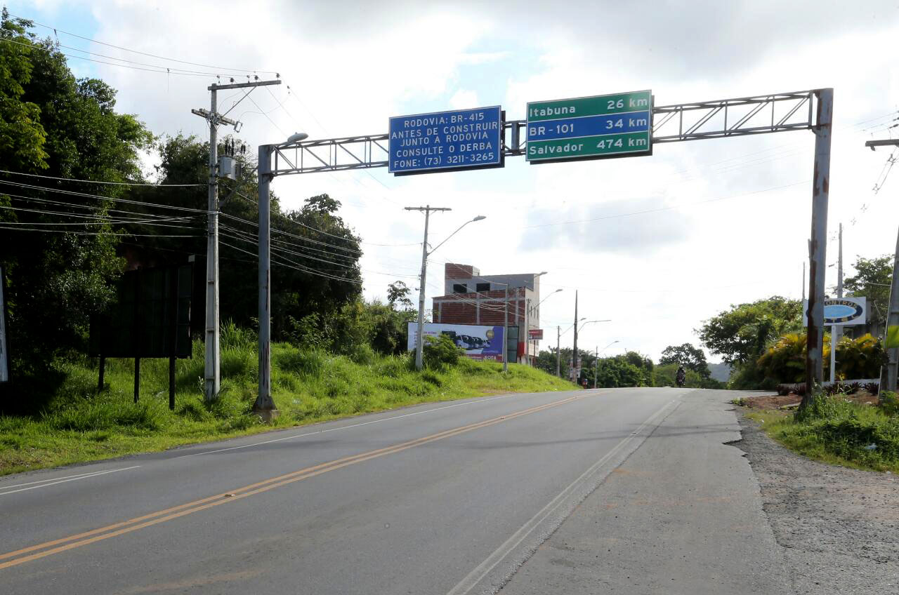Na imagem, a BR-415, no município de Itabuna
