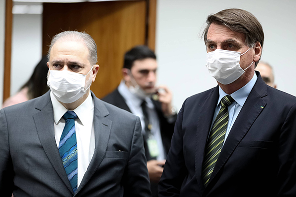 O procurador-geral da República, Augusto Aras, e o presidente Jair Bolsonaro