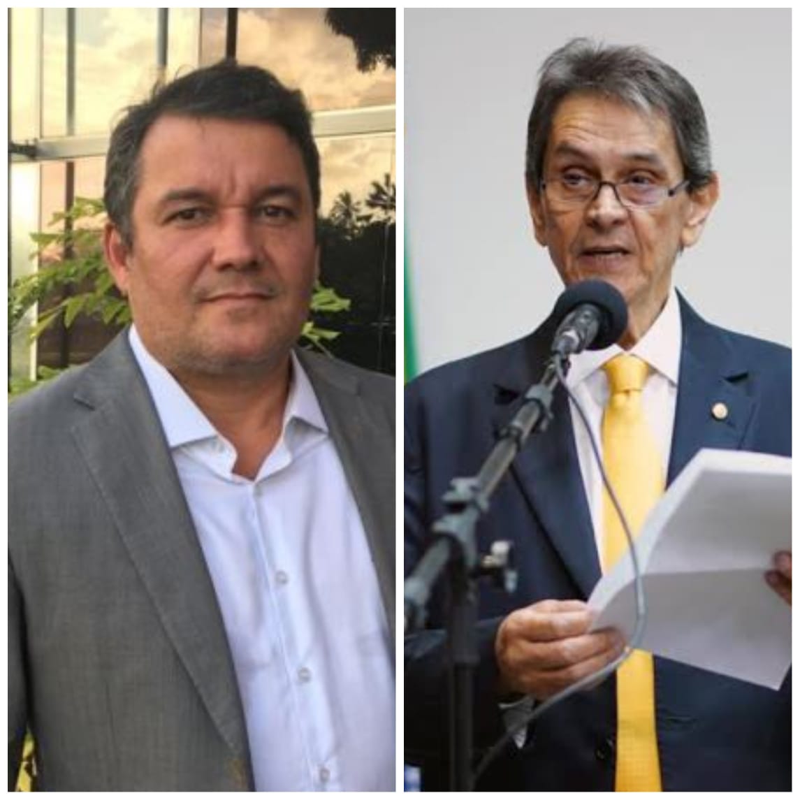 Mauro Cardim e o presidente nacional do PTB, Roberto Jeferson
