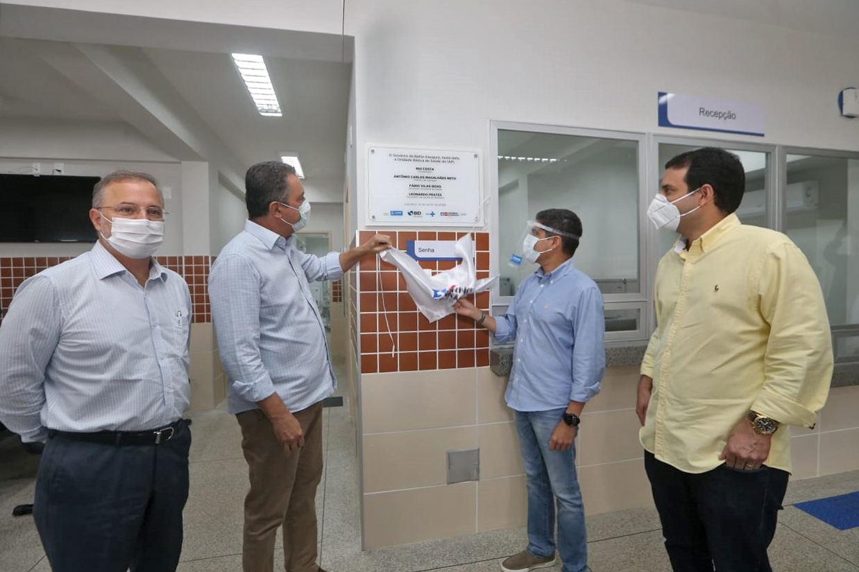 Na ordem: Fábio Vilas-Boas, Rui Costa, ACM Neto e Leo Prates