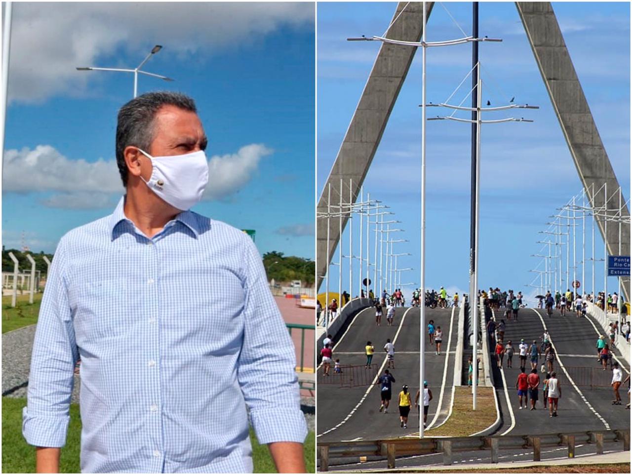 Em um caso semelhante, o governador declarou ter ficado "triste" ao ver um acumulado de pessoas nas proximidades do Farol da Barra