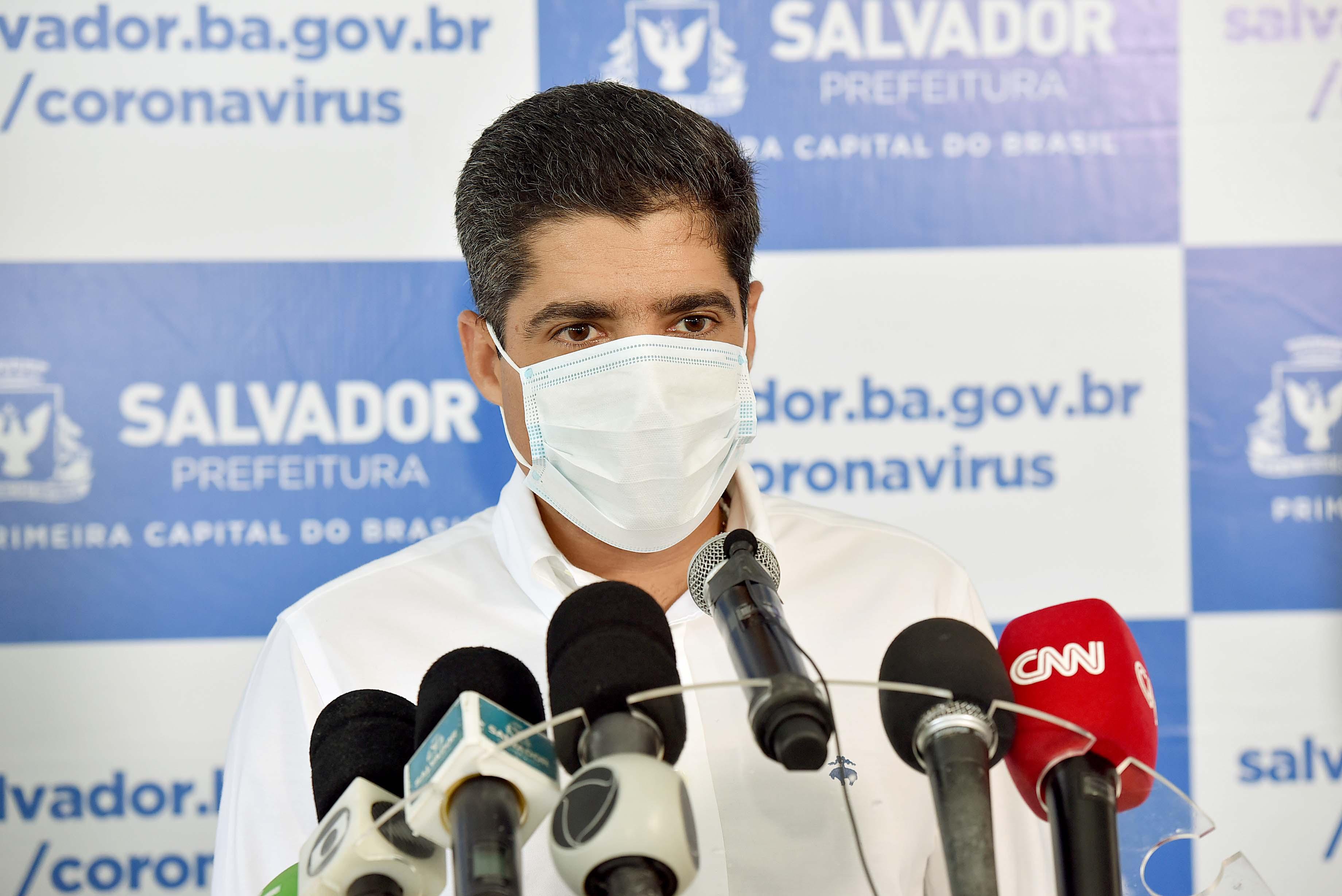 Na imagem, o prefeito de Salvador, ACM Neto, do DEM Na imagem, o prefeito de Salvador, ACM Neto, do DEM