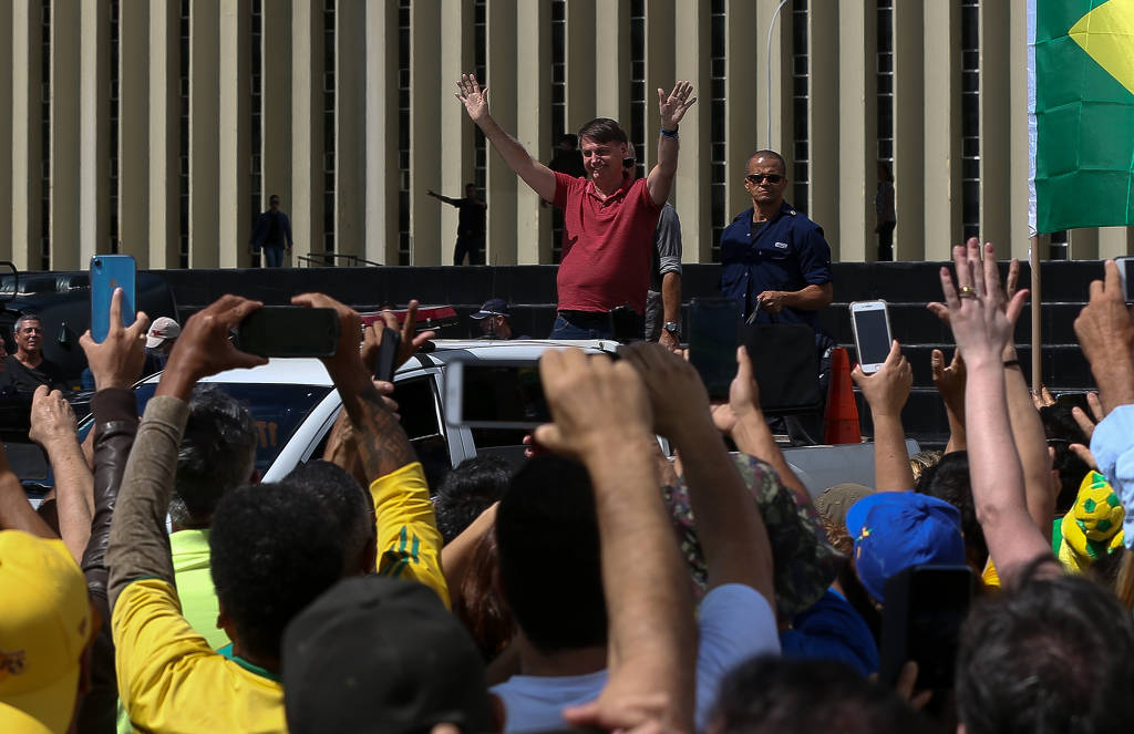 O presidente Jair Bolsonaro em abril de 2019