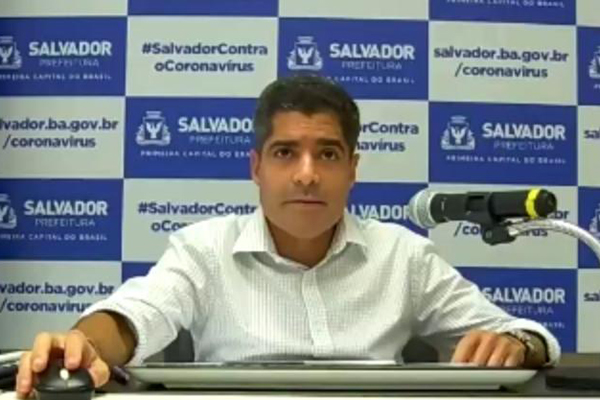 Na imagem, o prefeito de Salvador, ACM Neto, do DEM Na imagem, o prefeito de Salvador, ACM Neto, do DEM