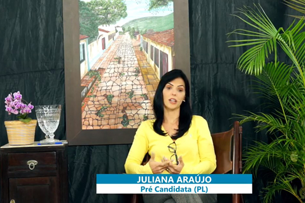 A vice-prefeita de Morro do Chapéu e pré-candidata à Prefeitura da cidade, Juliana Araújo (PL)