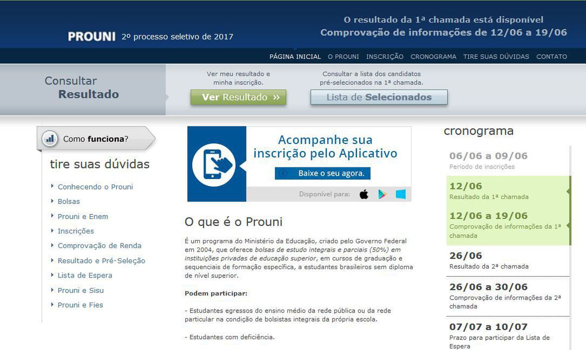 Imagem de Prouni disponibilizará 167.789 bolsas em 1.061 instituições privadas