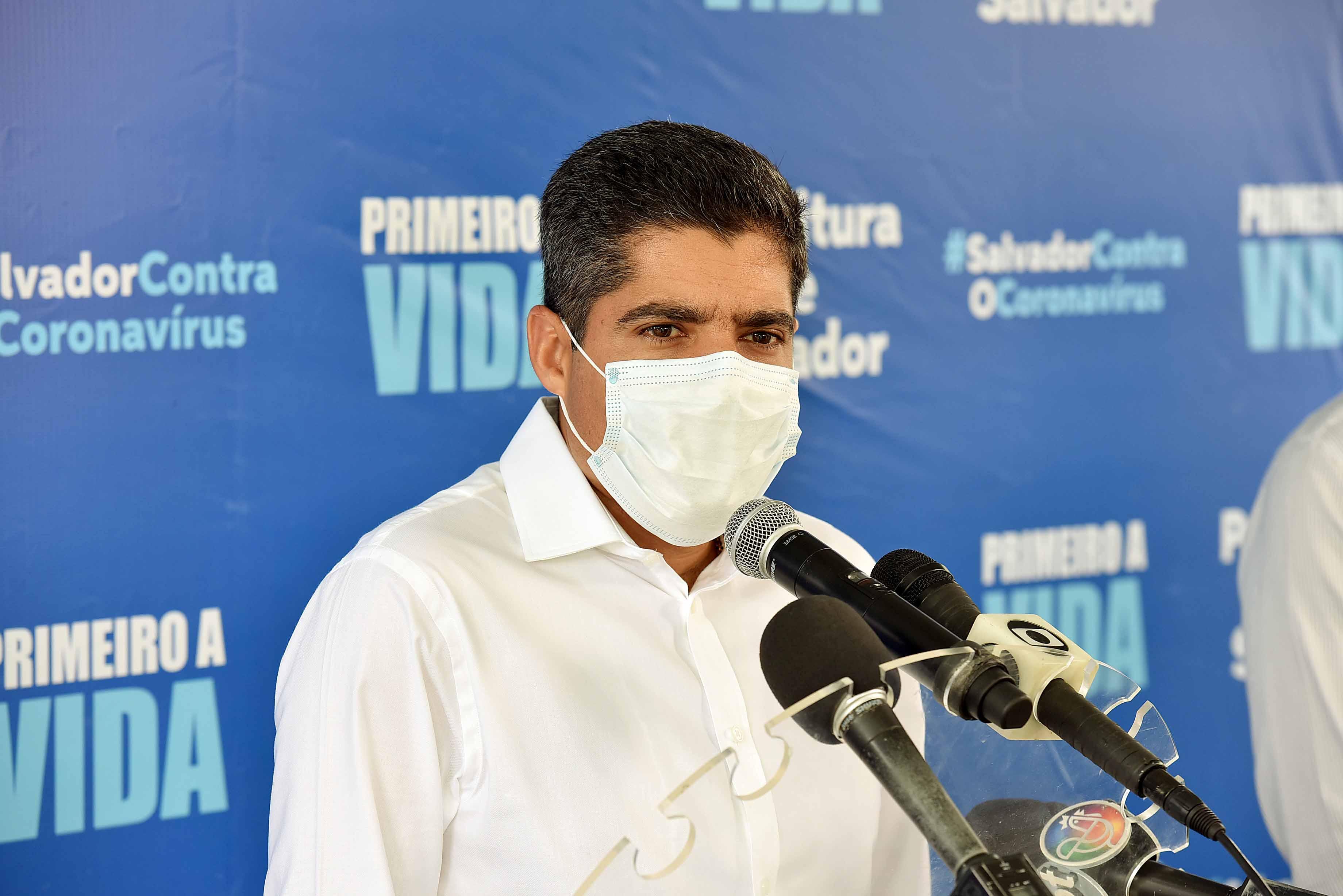 Na imagem, o prefeito de Salvador, ACM Neto, do DEM Na imagem, o prefeito de Salvador, ACM Neto, do DEM