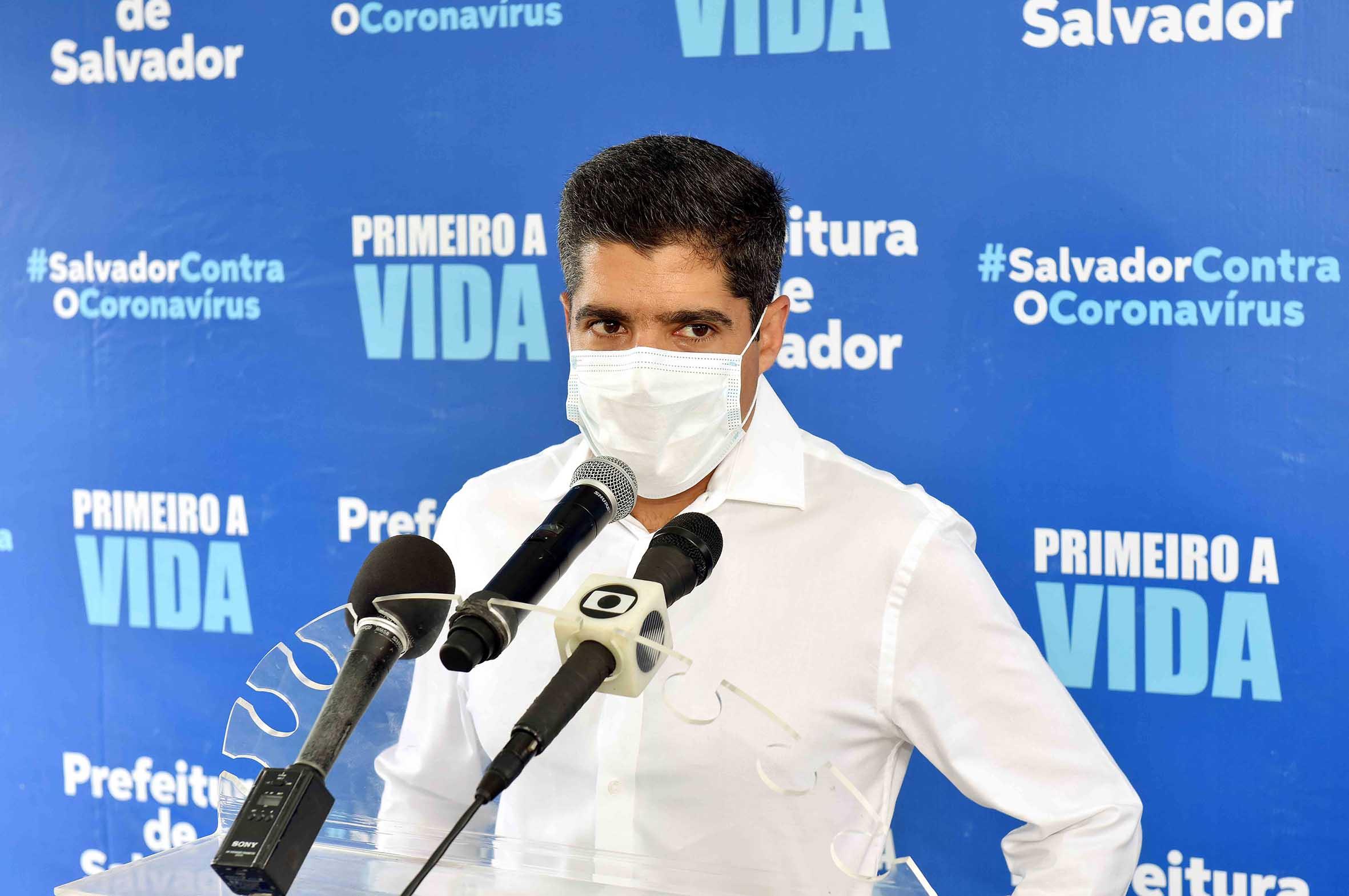 Na imagem, o prefeito de Salvador, ACM Neto, do DEM Na imagem, o prefeito de Salvador, ACM Neto, do DEM