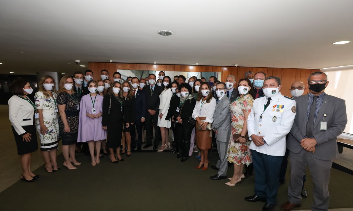 O presidente da República,Jair Bolsonaro, durante o encontro “Brasil Vencendo a COVID-19”