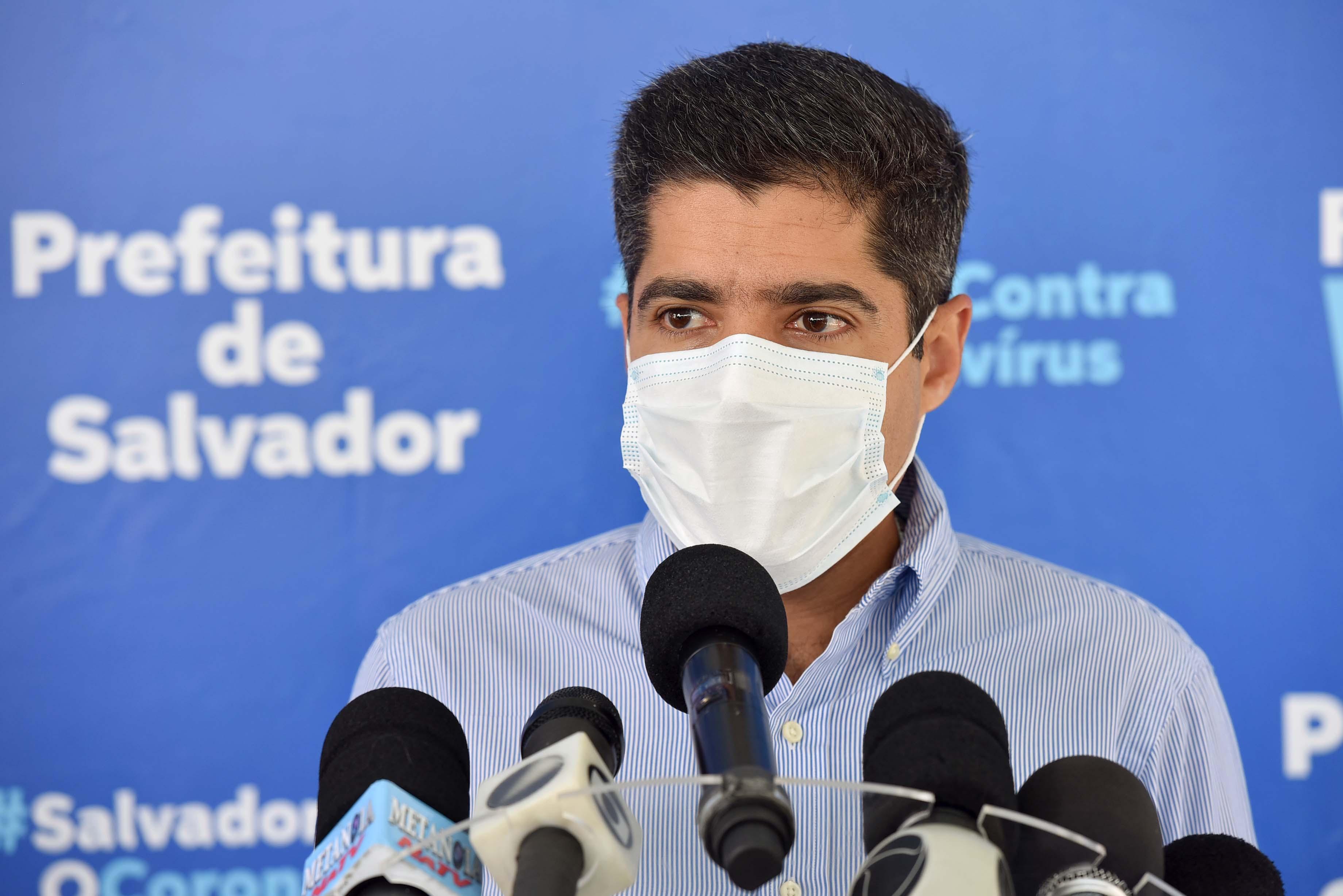 Na imagem, o prefeito de Salvador, ACM Neto, do DEM Na imagem, o prefeito de Salvador, ACM Neto, do DEM