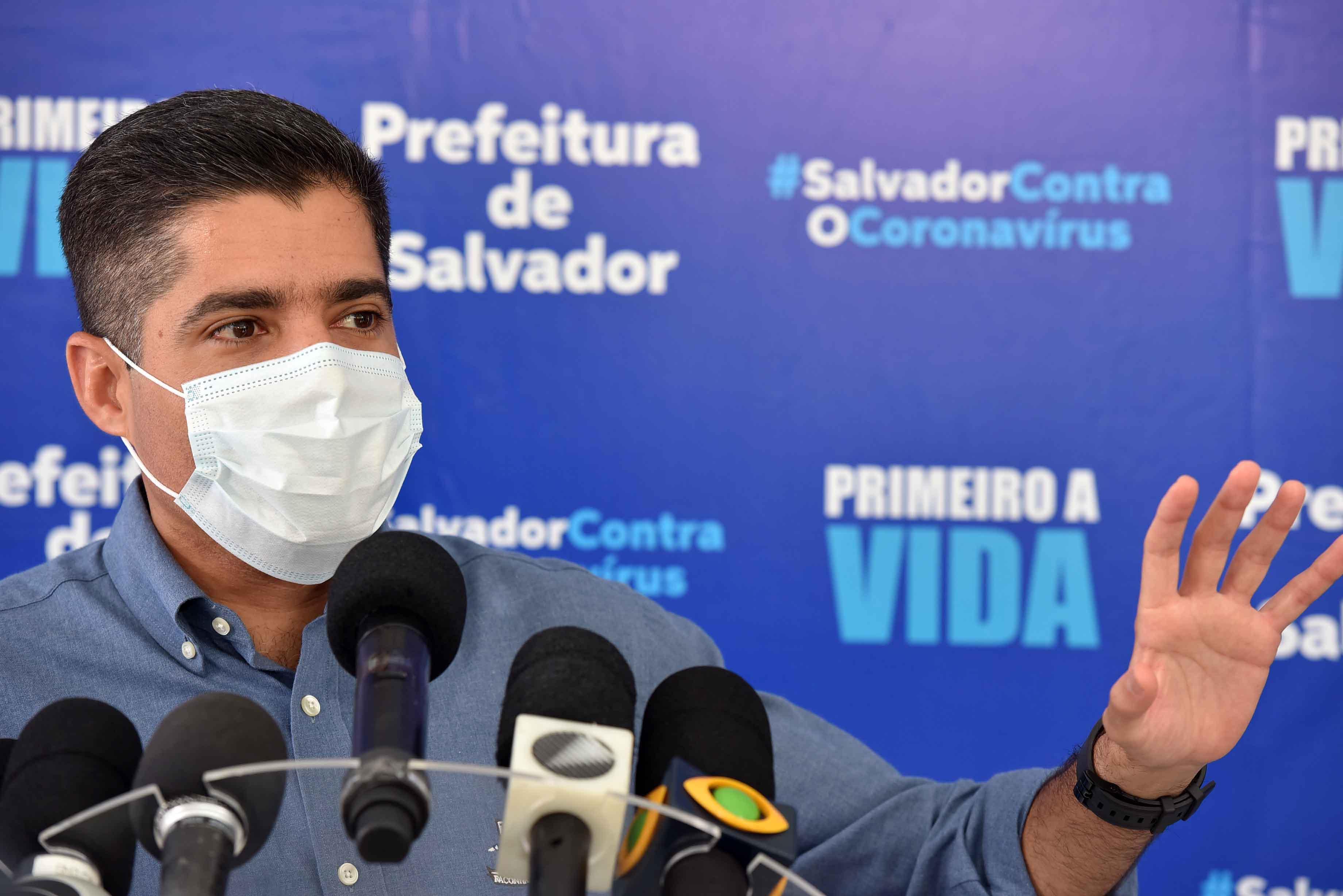 Na imagem, o prefeito de Salvador, ACM Neto, do DEM Na imagem, o prefeito de Salvador, ACM Neto, do DEM