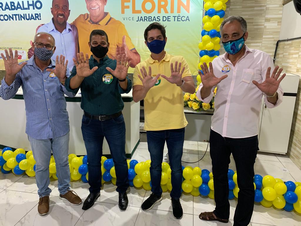 Marcelinho Veiga durante convenção em Santanópolis declara apoio a Florin e  Jarbas de Teca