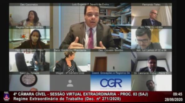 Imagem de Em home office, desembargador do TJ-BA é flagrado de short durante audiência; assista