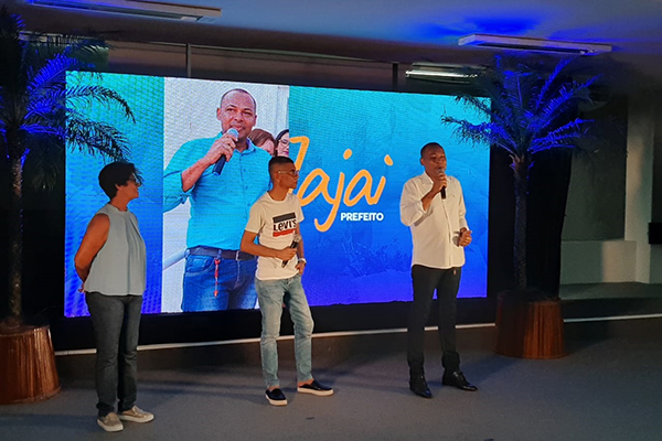 Nita, pastor Gilmar e Jailton Santana
