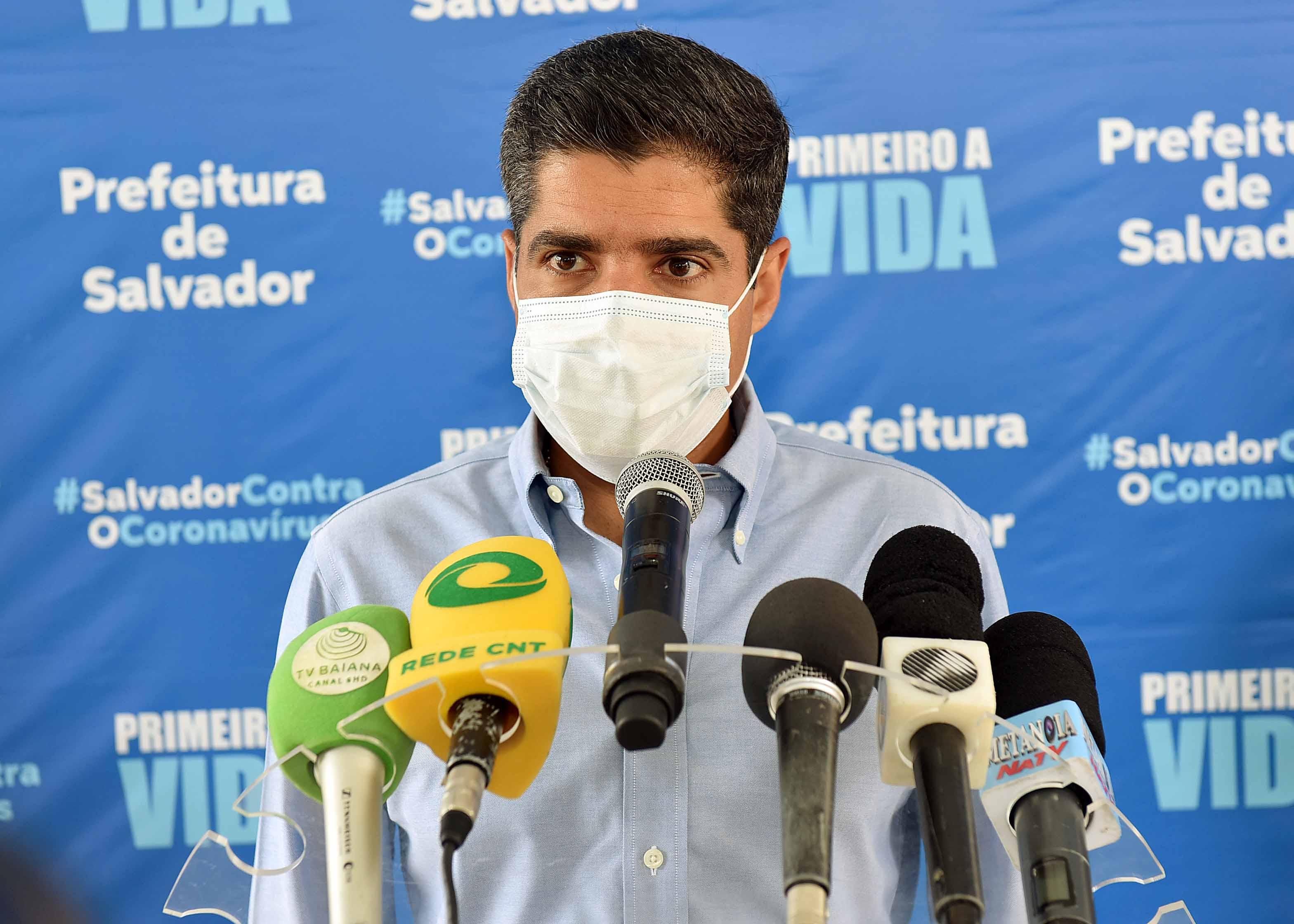 Na imagem, o prefeito de Salvador, ACM Neto, do DEM Na imagem, o prefeito de Salvador, ACM Neto, do DEM