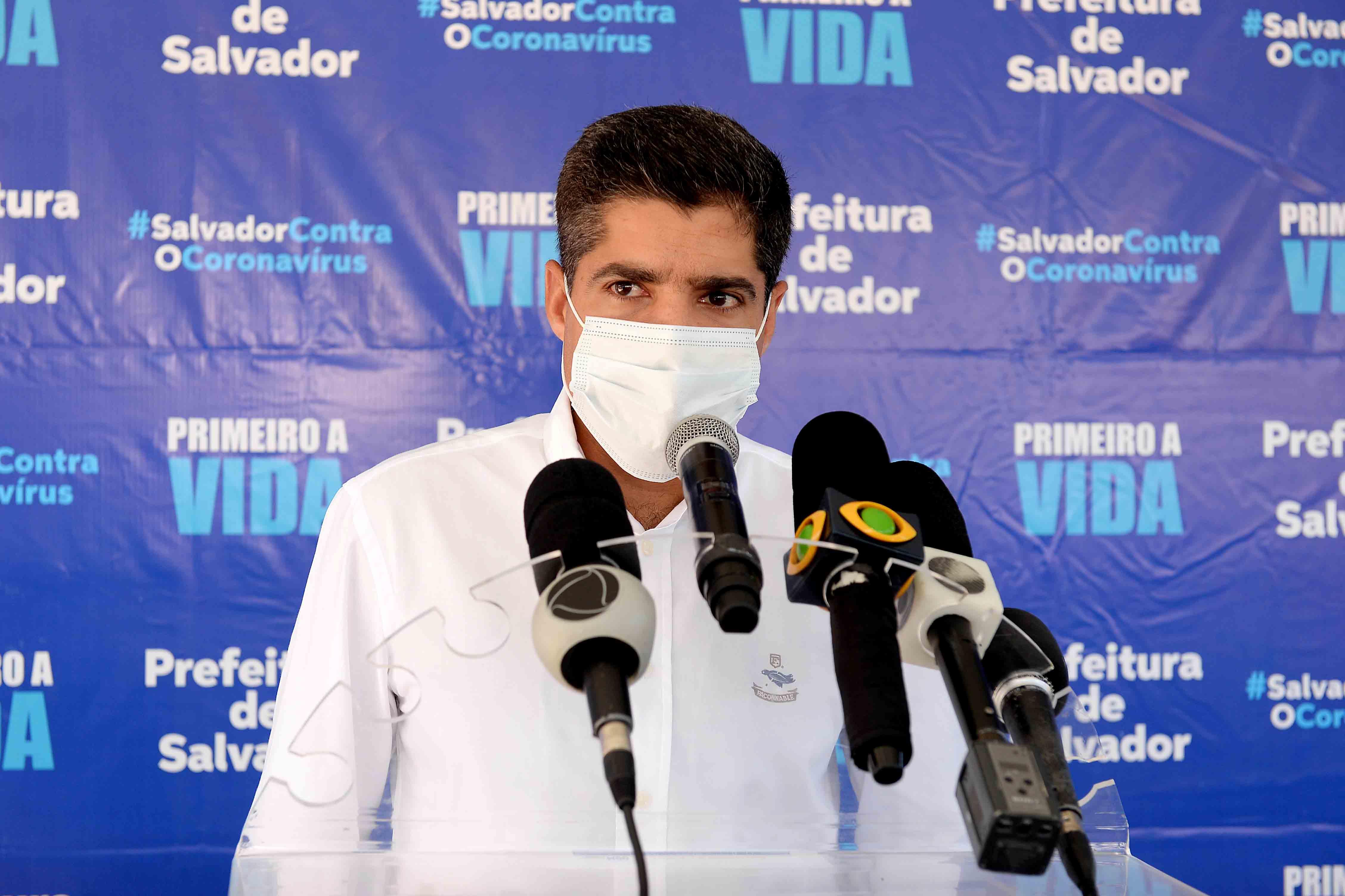 Na imagem, o prefeito de Salvador, ACM Neto, do DEM Na imagem, o prefeito de Salvador, ACM Neto, do DEM