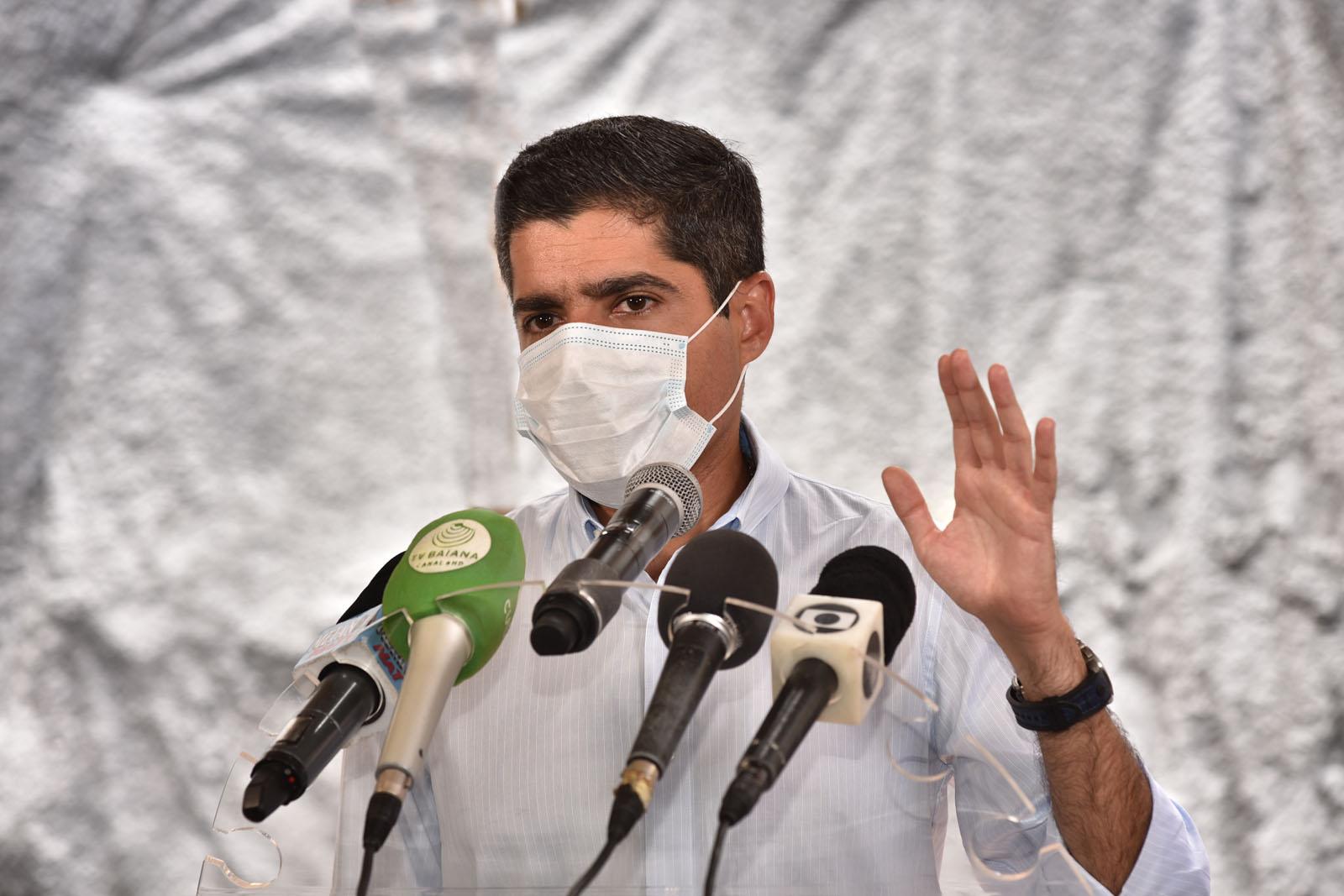 Na imagem, o prefeito de Salvador, ACM Neto, do DEM Na imagem, o prefeito de Salvador, ACM Neto, do DEM