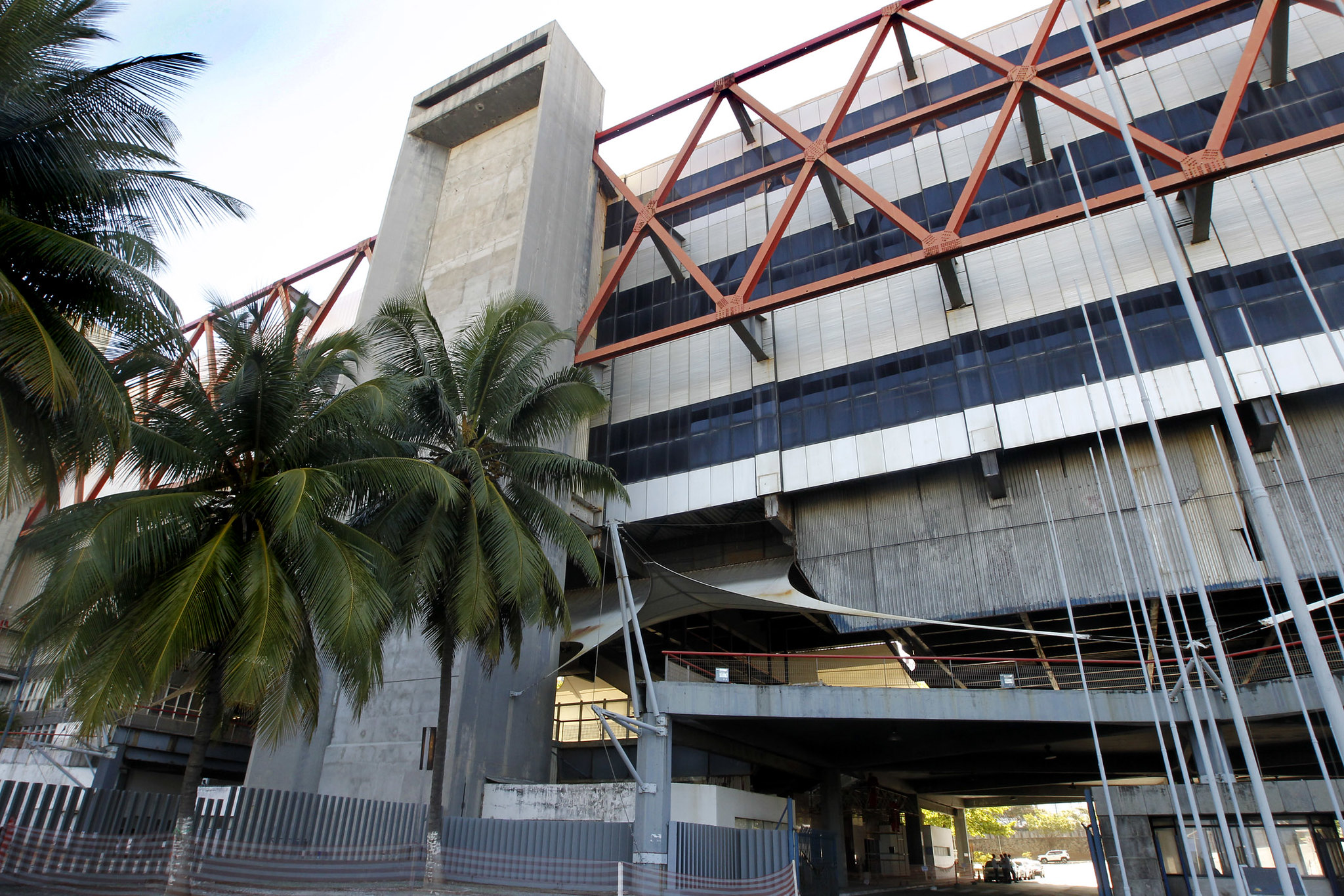 Obras de requalificação do Centro de Convenções em 2016, ano que desabou