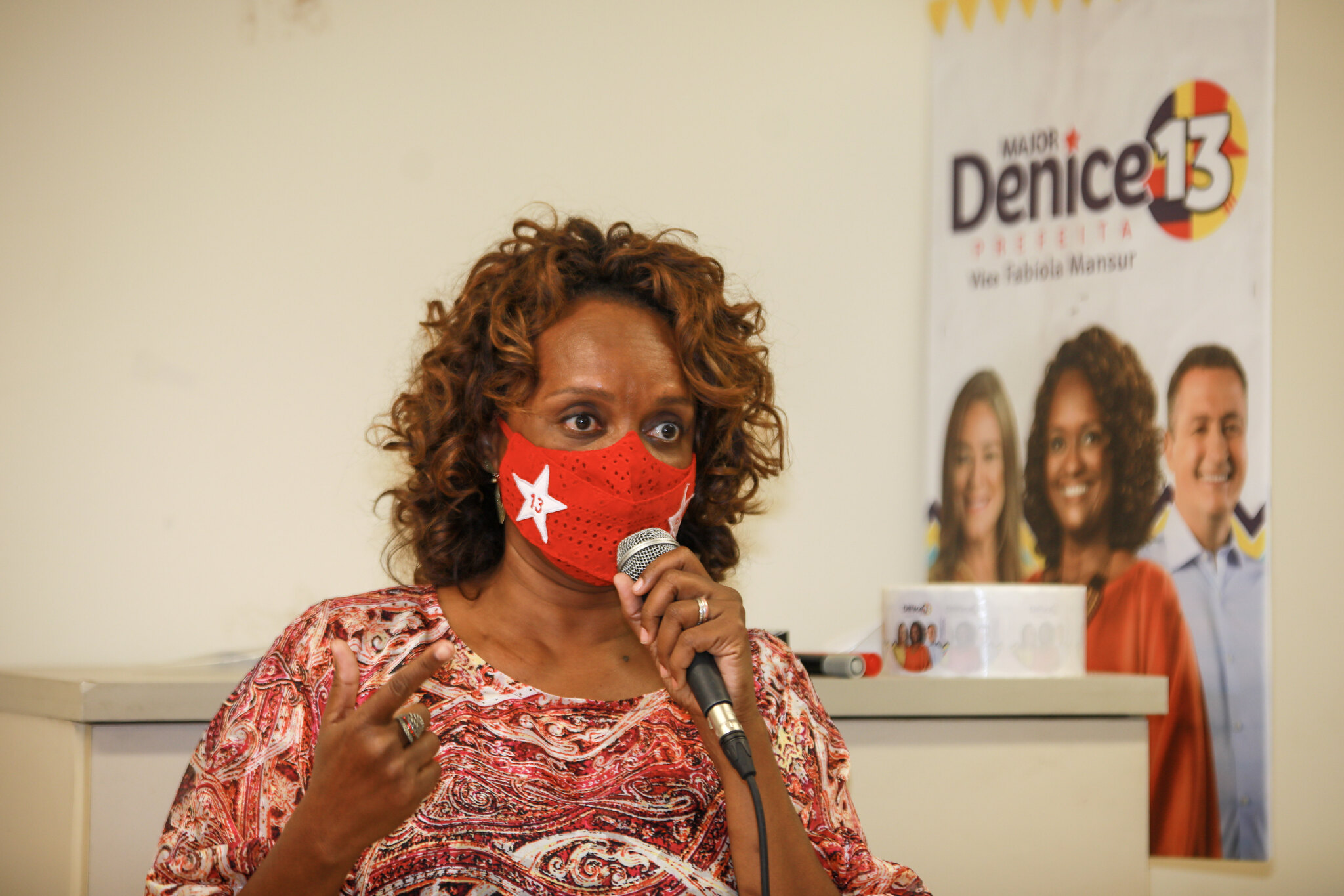 Na imagem, a Major Denice Santiago, candidata à Prefeitura de Salvador pelo PT Na imagem, a Major Denice Santiago, candidata à Prefeitura de Salvador pelo PT