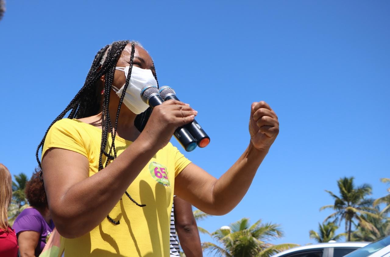 Candidata a prefeita de Salvador, Olívia Santana Candidata a prefeita de Salvador, Olívia Santana