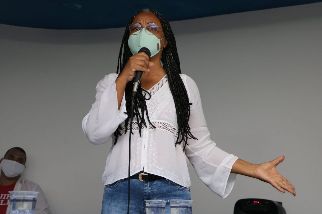 A candidata à Prefeitura de Salvado, Olívia Santana