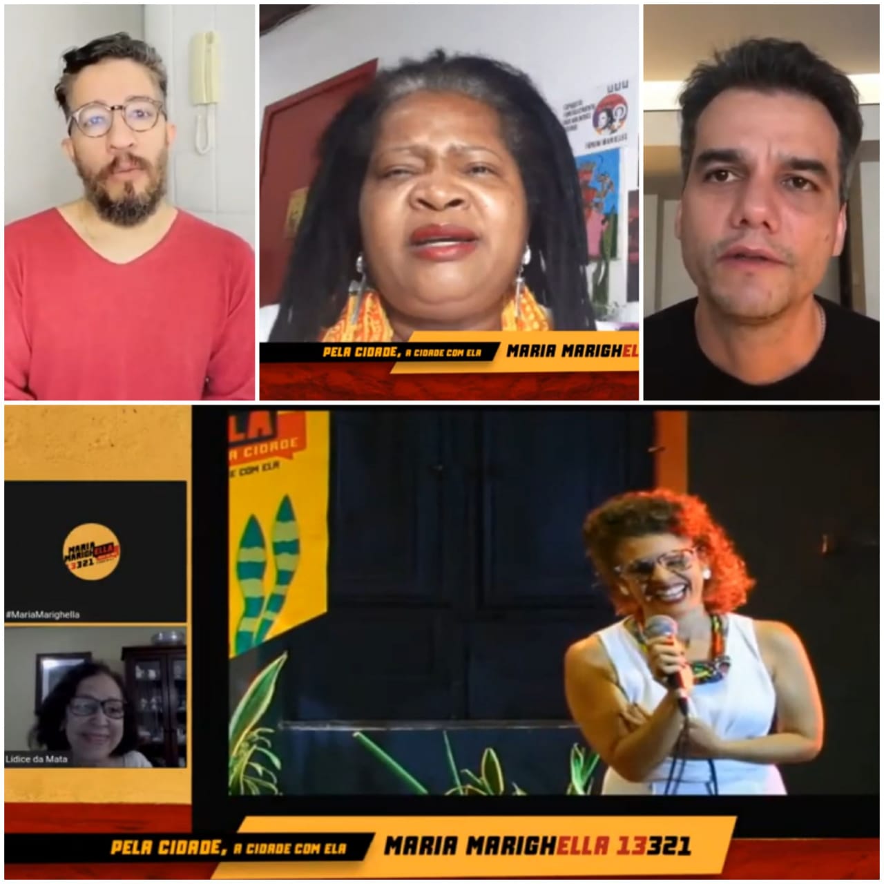 Vilma Reis, Wagner Moura, Lídice da Mata e Jean Wyllys participam de lançamento da candidatura de Maria Marighella Vilma Reis, Wagner Moura, Lídice da Mata e Jean Wyllys participam de lançamento da candidatura de Maria Marighella