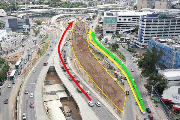 O avanço das obras do BRT na região da Av. Antônio Carlos Magalhães O avanço das obras do BRT na região da Av. Antônio Carlos Magalhães