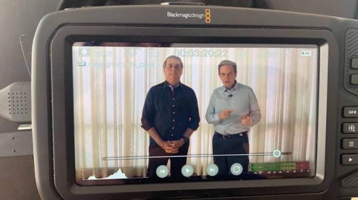 Bolsonaro grava vídeo com Crivella para propaganda eleitoral