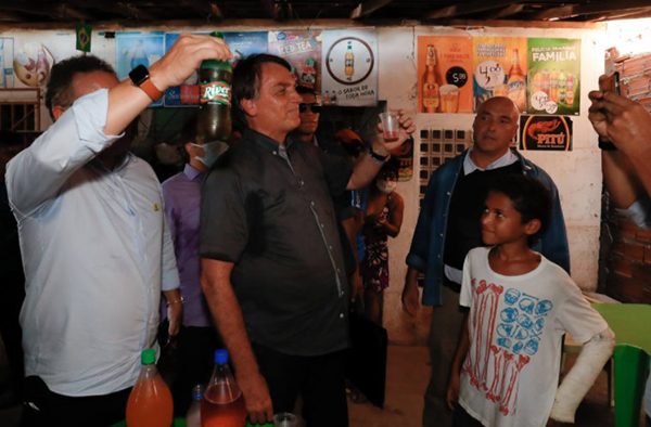 O presidente Jair Bolsonaro em visita a Imperatriz, no Maranhão