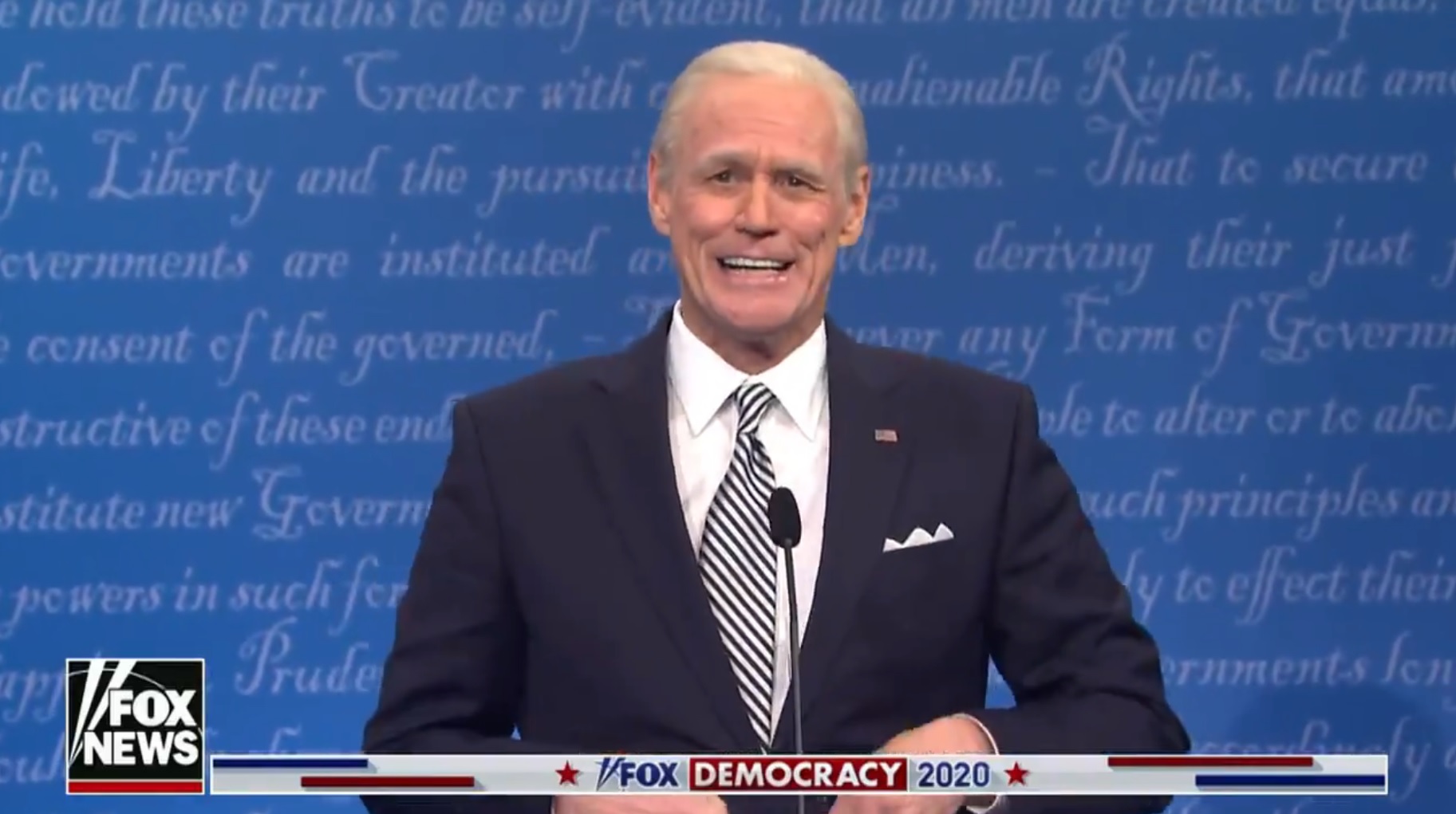 Jim Carrey imitando Joe Biden Jim Carrey imitando Joe Biden